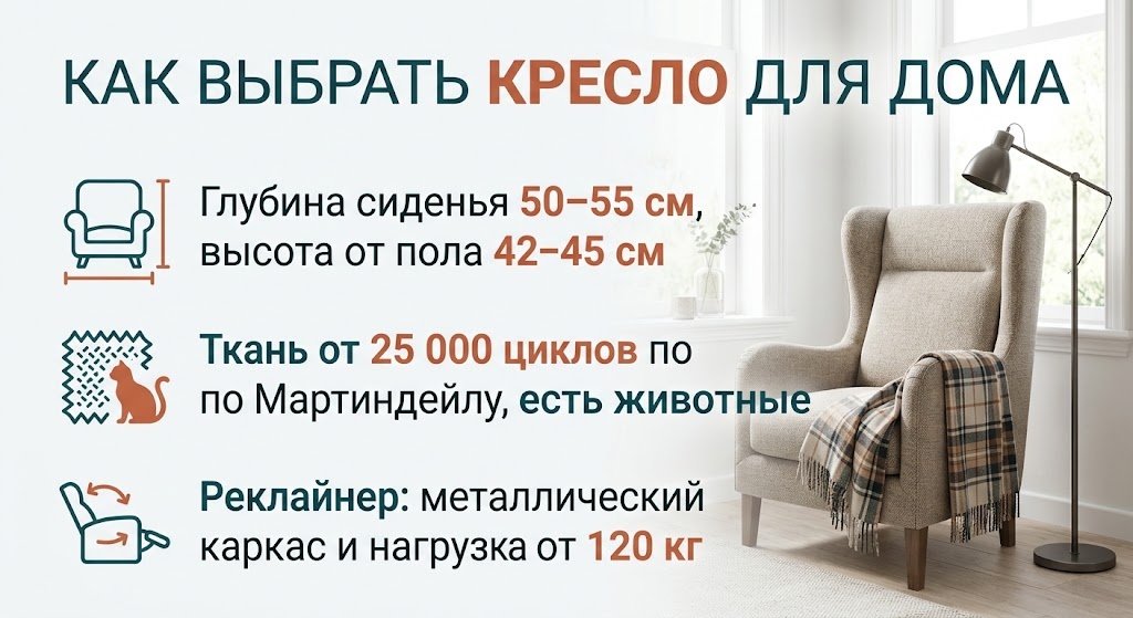 Как выбрать кресло для дома