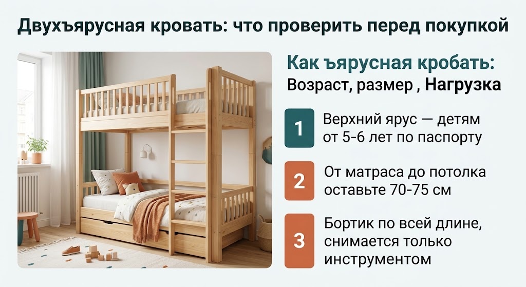 Двухъярусная кровать: что проверить перед покупкой