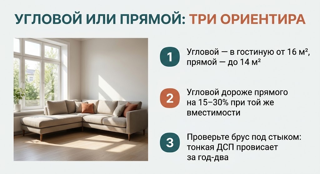Угловой или прямой: три ориентира